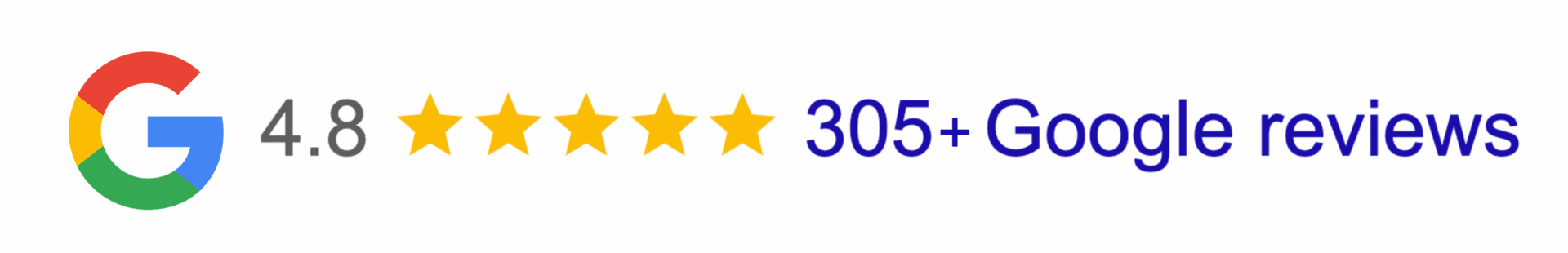 300+ google reviews